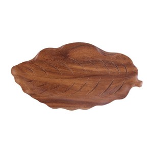 Plateaux de service en bois en forme de feuille, bois d'acacia, de hêtre et de pin, assiettes à dessert et à pâtisserie, style japonais, usage domestique - Product Image 2