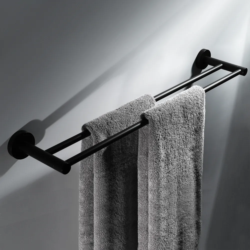 HIDEEP bathroom accessories stainless steel double towel rack bathroom accessories