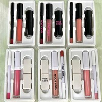 Kits Lèvres Véganes 3-en-1 Marque Blanche – Gloss, Crayon à Lèvres et Huile à Lèvres – Ensemble Maquillage Lèvres Mat – Combo Rouge à Lèvres, Crayon et Gloss