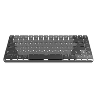 Nuevo Teclado Mecánico Mini Inalámbrico de Alta Calidad con 75% de Teclas Cableadas, Interruptor de Bajo Perfil, USB/Tipo-C, Retroiluminación RGB, Carcasa de Aleación de Aluminio Ultra