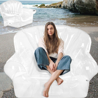 Canapé gonflable portable imperméable pour adultes, adapté à un usage familial et au camping en plein air, capacité de charge : 330 livres