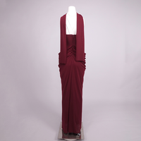 Robe longue de soirée formelle pour femme, sexy, ajustée, sans bretelles, avec lacets et plis, avec écharpe, pour mariage, bal de promo, été, modèle SB3963
