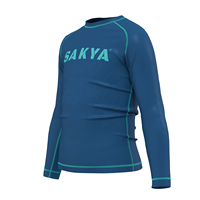 SAKYA BJJ Rash Guards Performance Youth Children Compression Shirts Short Sleeve Anti-UV Unisex Jiu Jitsu MMA Surfing Wear 220g