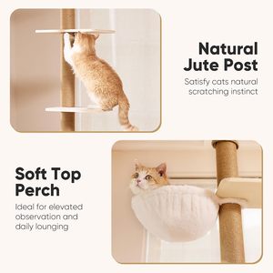 Pet <b>Cat</b> Accessories Cheap Modern Nature Sisal Climbing Frame <b>Large</b> Condo <b>Tower</b> <b>Cat</b> Tree Scratcher - Product Image 3