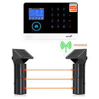 Système de sécurité domestique intelligent à 3 faisceaux, détecteur d'intrusion infrarouge actif solaire 433 MHz pour extérieur