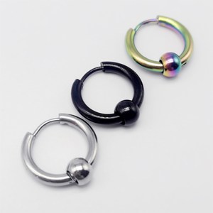 Non <b>Piercing</b> Clip on <b>Earring</b> Gold Plated Stainless Steel Hoop <b>Earring</b> Nose Ring Cuff for Woman Man Body Jewelry - Product Image 5