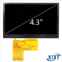 XOT Layar Tampilan LCD TFT IPS 4.3 Inci Resolusi 800X480 Antarmuka MCU RGB Persegi Lampu Latar LED Kecerahan 350cd/m ST7265