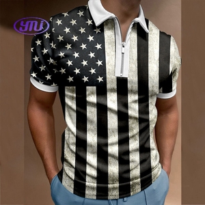 Camisas Polo para <span class=keywords><strong>Hombre</strong></span> con Cierre, Verano, 100% Poliéster, Personalizadas con Doble Raya - Product Image 2