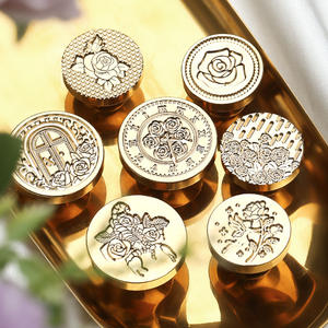 Sello de Cera de la Serie Rose Garden, Diseño de Flor de Rosa, Grabado en Cobre y Latón para Decoración - Product Image 2