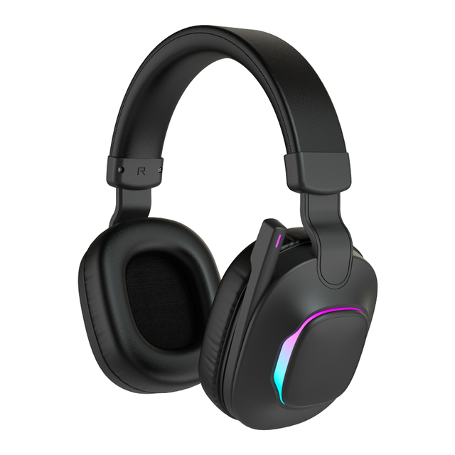 RGB Light Low Latency with Foldable Microphone Over Ear Blue Tooth Gaming Headsets Conference Office Headphones