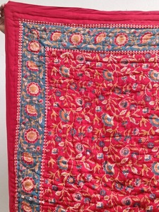Hand Block Print Floral Design Quilts <b>Comforter</b> Pure Cotton Fabric Attractive Floral Plant Print Hand Block Quilts - Product Image 2