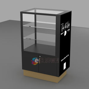 China Shenzhen Glass Display Cabinet Kiosk Display Furniture Light <strong>Kioskping</strong> Mall Kiosk Wholesale Glass Vitrine Display Showcase OEM - Product Image 3