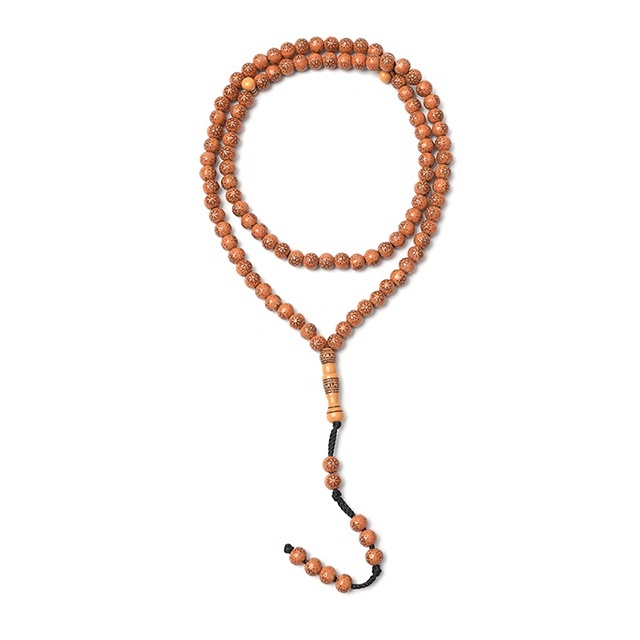 Factory Wholesale Muslim Rosary 99 Beads Religious Wood Prayer Beads Islam Tasbih Rosaries Necklace for Man