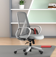 Chaise de bureau ergonomique moderne de luxe Chaise d'ordinateur pivotante confortable avec tissu maillé Chaise de bureau mobile confortable