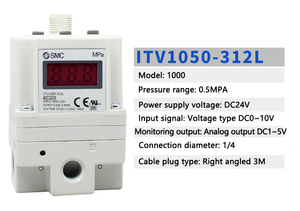 Vanne proportionnelle électrique de type <span class=keywords><strong>SMC</strong></span> série ITV2050-312L/1050/1030/2030/3050 - Product Image 3