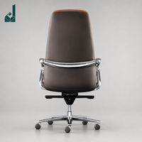 Chaise de bureau de luxe italienne haut de gamme en cuir, chaise d'ordinateur confortable, chaise de bureau de direction en cuir de vachette
