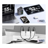 Station de charge GaN 105W, bloc d'alimentation combiné USB-C USB-A pour plusieurs appareils, charge sans fil 15W pour iPhone 16 15