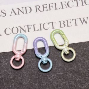 Wholesale Multi-Functional Light Metal Keychain <b>Cheap</b> DIY Small Gift Pendant Hook with Spring Buckle Color Customizable - Product Image 2