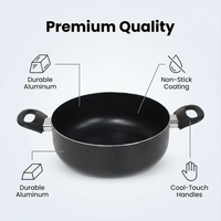 Nouveau pot à soupe de qualité supérieure de grande capacité en aluminium durable anti-adhésif avec double oreilles