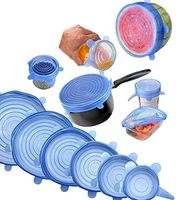 Ensembles de couvercles réutilisables pour récipients, ustensiles de cuisine, couvercles extensibles pour bols, couvercles en silicone extensibles flexibles