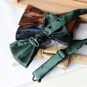 <span class=keywords><strong>Noeud</strong></span> <span class=keywords><strong>papillon</strong></span> classique à double épaisseur ajustable en jacquard floral pour homme - Product Image 3