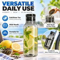 Bouteille d'eau réutilisable en Tritan, 400 ml et 550 ml, avec logo personnalisé, sans BPA, anti-fuite, avec 3 options de couvercle – Vente en gros