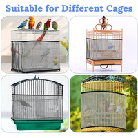 Cage à oiseaux pratique, écologique, ventilée et douce, avec filet en plastique, jupe de protection, utilisation en extérieur, ficelle solide