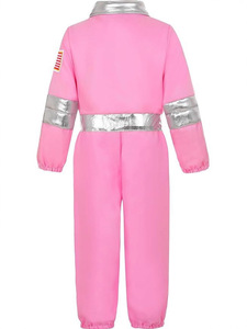 Costume d'astronaute rose pour filles et enfants avec casque et gants, inspiré de la NASA, combinaison spatiale en polyester pour Halloween - Product Image 4