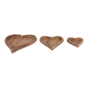 Set di vassoi in legno a forma di cuore per comodino, tavolino da caffè, decorazioni per la casa, portaoggetti per gioielli e vanità - Product Image 4