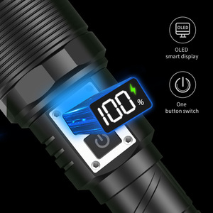 Yunmai Rechargeable <b>Flashlight</b> XHP70 LED Digital Display Zoomable Long Range Tactical <b>Torch</b> - Product Image 2