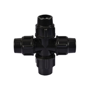 Conectores de Tubería de Agua de Polietileno Directos, Negros, de Conexión Rápida, de Cuatro Vías, 4/8\" 6\", Adaptadores de Acero al Carbono, Conectores en T de 6\" de Conexión Rápida - Product Image 2