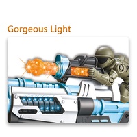 QS Wholesale - Jouets électriques en plastique infrarouges pour enfants, pistolets mitrailleurs unisexes, ensemble de jeu de tir avec effets sonores et lumineux, pistolets télescopiques