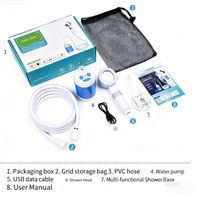 Douche portable électrique rechargeable pour camping, randonnée, extérieur, piscine, robinet de douche mobile, toilette mobile