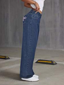 Jeans <span class=keywords><strong>de</strong></span> Mezclilla Vintage <span class=keywords><strong>de</strong></span> <span class=keywords><strong>Alta</strong></span> Calidad para Dama, Corte Recto y <span class=keywords><strong>Cintura</strong></span> <span class=keywords><strong>Alta</strong></span>, <span class=keywords><strong>de</strong></span> Algodón Cómodo, para Verano y Traslados Diarios, Nueva Moda <span class=keywords><strong>de</strong></span> Otoño - Talla XL - Product Image 3