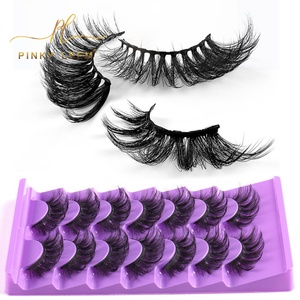 Pinky leem Vente en gros de cils en faux vison personnalisés de 18 mm, 22 mm, 25 mm, marque privée, cils en vison 3D 5D moelleux, fournisseur de cils en bande complète - Product Image 5
