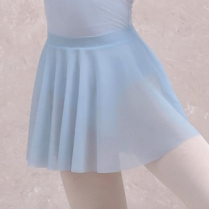 Jupe de danse plissée en mousseline rose, taille ajustable, jupe tutu pour l'entraînement et les spectacles - Product Image 5