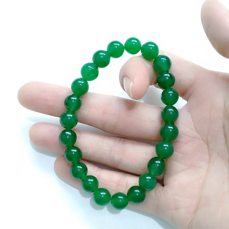 Perles de pierre naturelle, cordon de main, perles de cristal de jade, cymophane