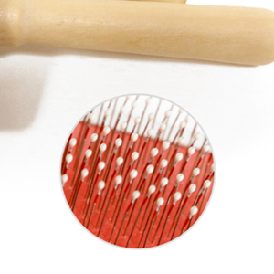 Cepillo de madera de una sola cara con cerdas de acero inoxidable, 11.3*5.8cm, para el cuidado de mascotas - Product Image 4