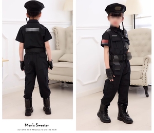 2025 gioco di ruolo di Halloween Costume ragazzi ragazze soldato militare tuta mimetica Live CS Performance bambini esercito uniforme della <span class=keywords><strong>polizia</strong></span> - Product Image 6