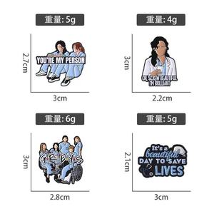 Hermoso día para salvar vidas, cita de drama médico, Pin de aleación de zinc, regalo niquelado negro para Amigos y fanáticos - Product Image 5