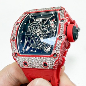 Luxury Square Carbon Fiber Case Men's <b>Mechanical</b> <b>Watch</b> Set with Analog Dial Sapphire Crystal Hip-Hop Style - Product Image 2