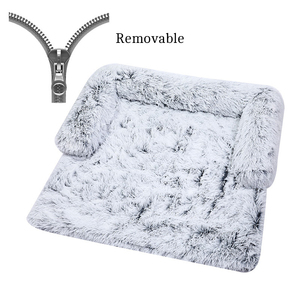 Wholesale New Design Faux Fur <strong>Pet</strong> <strong>Bed</strong> With Cover 2021 New Removable and Washable <strong>Pet</strong> Sofa Dog <strong>Bed</strong> Cover - Product Image 5