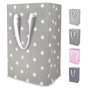 Custom Waterproof Square Cube Cotton <strong>Linen</strong> Collapsible Storage Hamper Large Laundry <strong>Basket</strong> - Product Image 1