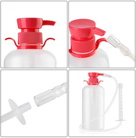 Kit de Douche Unisexe pour Hygiène Anale et Vaginale, Ensemble Lavement et Flacon d'Irrigation pour Femmes Contre les Démangeaisons Vaginales et la Vaginite