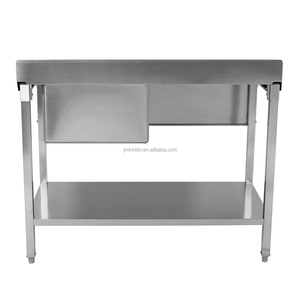 Fregadero de Acero Inoxidable de 2 Niveles para Uso Comercial, con Estante Inferior, para Limpieza y Lavado en Restaurantes, Cocinas y Cantinas - Product Image 4