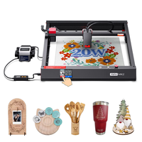 Nouvelle machine de gravure laser à diode CNC de type portique, facile à utiliser, contrôlée par application, compatible avec les formats graphiques AI LAS, pour acrylique et verre