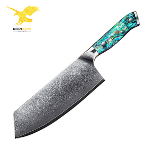 KEENHOPE-inch Cleaver Abalone Shell طقم سكاكين مطبخ 67 طبقة دمشقي صلب VG10 مجموعة سكاكين - Product Image 1