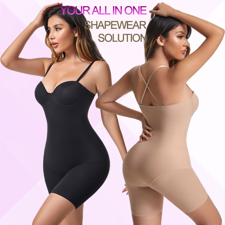 Backless Non-Slip Shapewear Bodysuit (5020): back view showing seat coverage and shaping construction