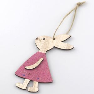 Conejo de Madera al por Mayor, Sin Acabado, de Madera Coloreada, para Pintar y Decoración del Hogar en Pascua, Dropshipping - Product Image 3