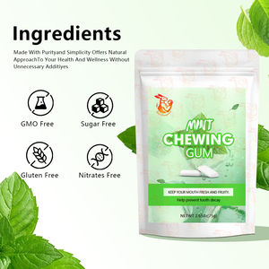 Vente en gros usine : Chewing-gum à la menthe en bandelettes, forme flèche, pour une haleine fraîche, bonbon, friandise, chewing-gum diététique sans sucre - Product Image 2
